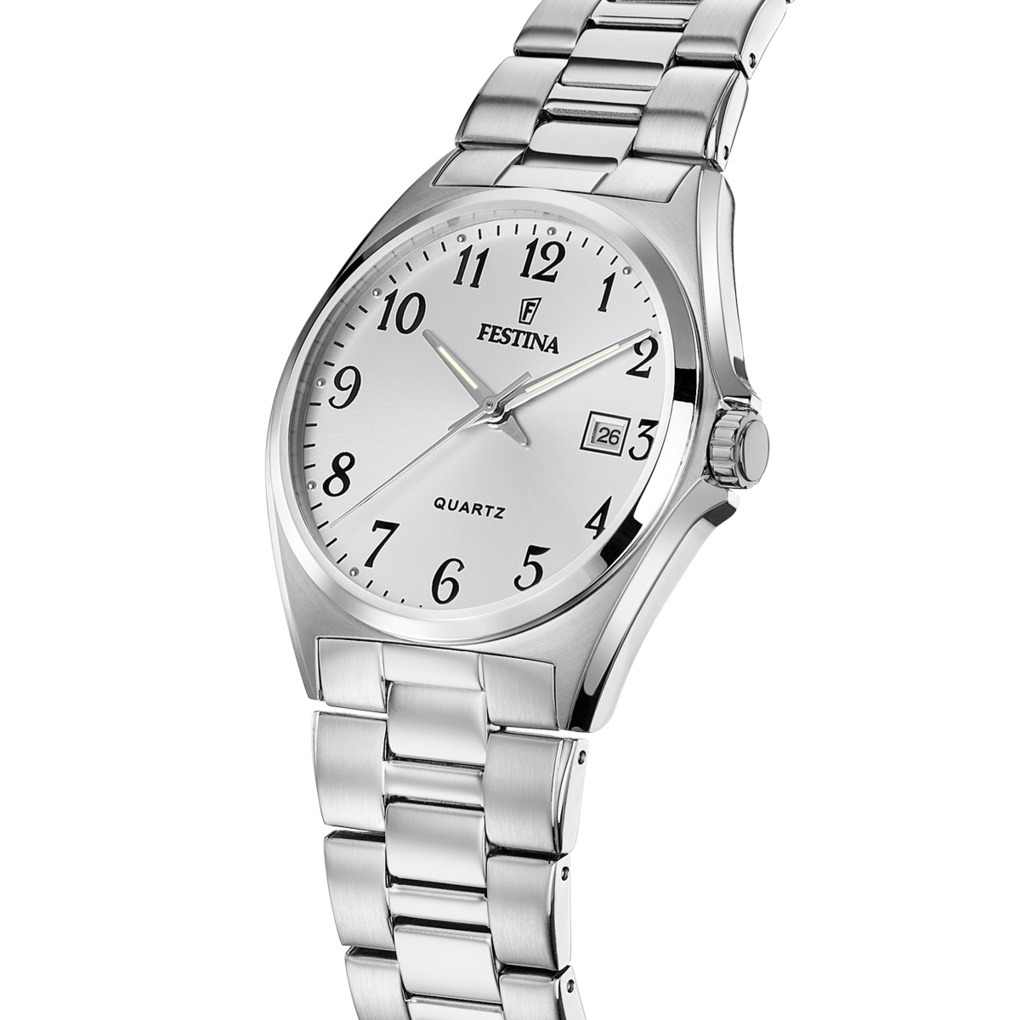 Montre Festina Homme F20552/1 – Cadran blanc & bracelet acier inoxydable
