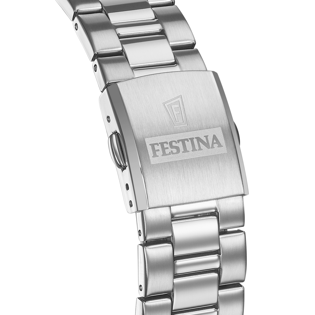 Montre Festina Homme F20552/1 – Cadran blanc & bracelet acier inoxydable
