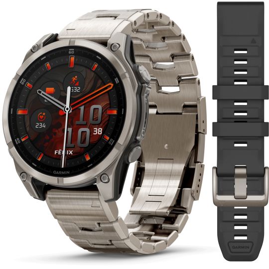 MONTRE CONNECTEE GARMIN fēnix® 8 – 47 mm, AMOLED Sapphire, Titanium 010-02904-40