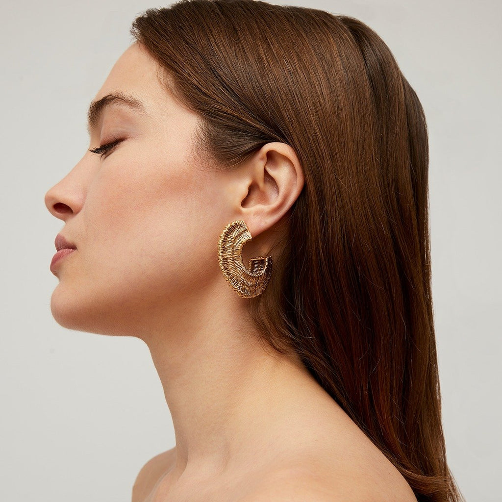Gas Bijoux boucles d'oreilles créoles Crocus Filea dorées