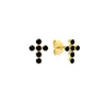 BOUCLES D'OREILLES GIGI CLOZEAU CROIX PERLEE OR JAUNE