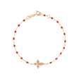 BRACELET GIGI CLOZEAU CROIX LUMIERE DIAMANT OR ROSE