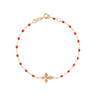 BRACELET GIGI CLOZEAU CROIX LUMIERE DIAMANT OR ROSE