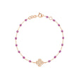 BRACELET GIGI CLOZEAU OR ROSE LUCKY TREFLE DIAMANT
