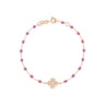BRACELET GIGI CLOZEAU OR ROSE LUCKY TREFLE DIAMANT