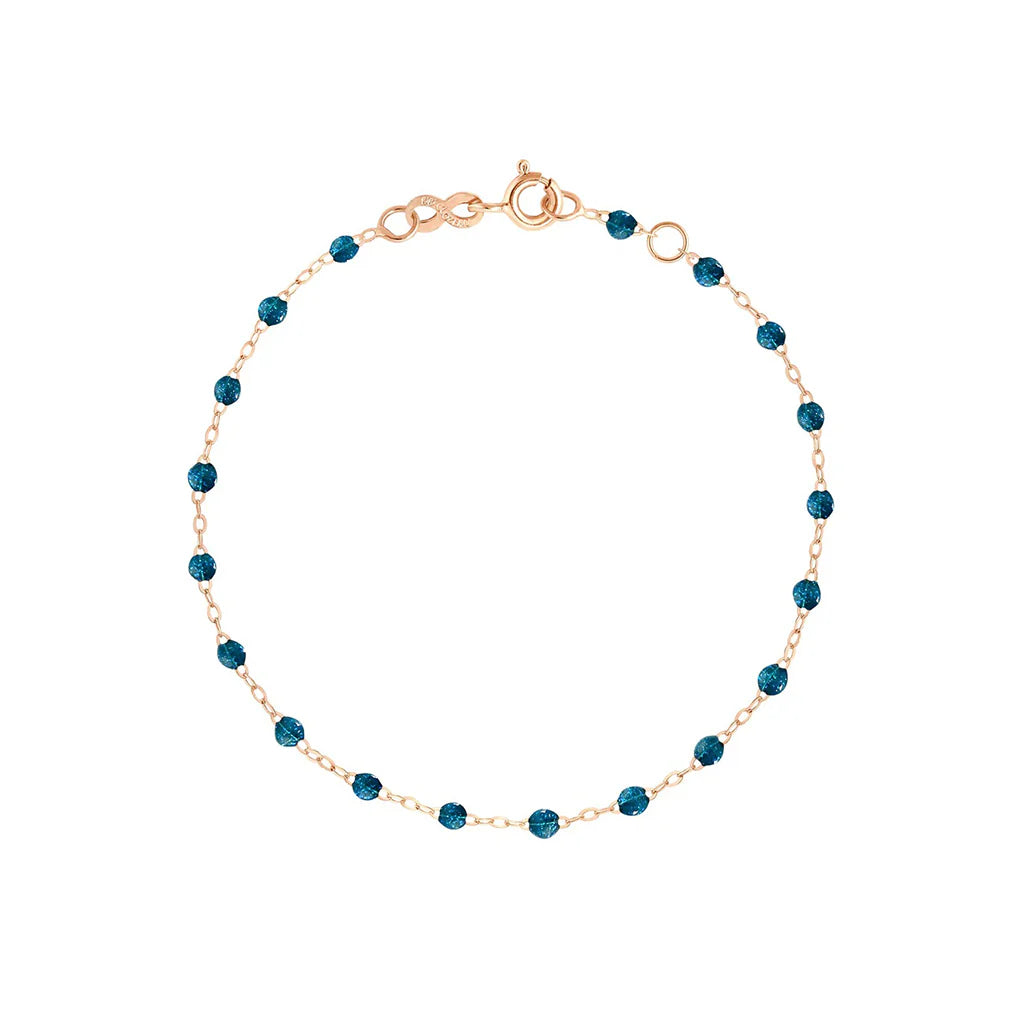CHAINE DE CHEVILLE GIGI CLOZEAU OR ROSE JADE 24 CM