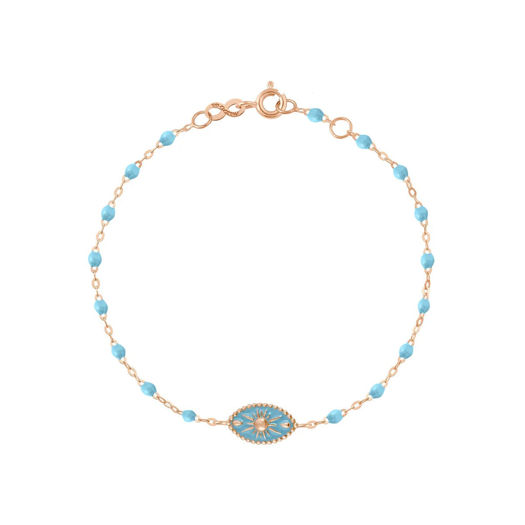 Bracelet Gigi Clozeau Or Rose Karma turquoise