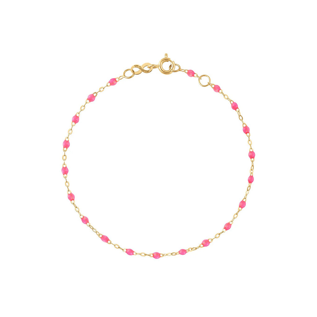 chaine de cheville gigi clozeau or jaune rose fluo 24cm