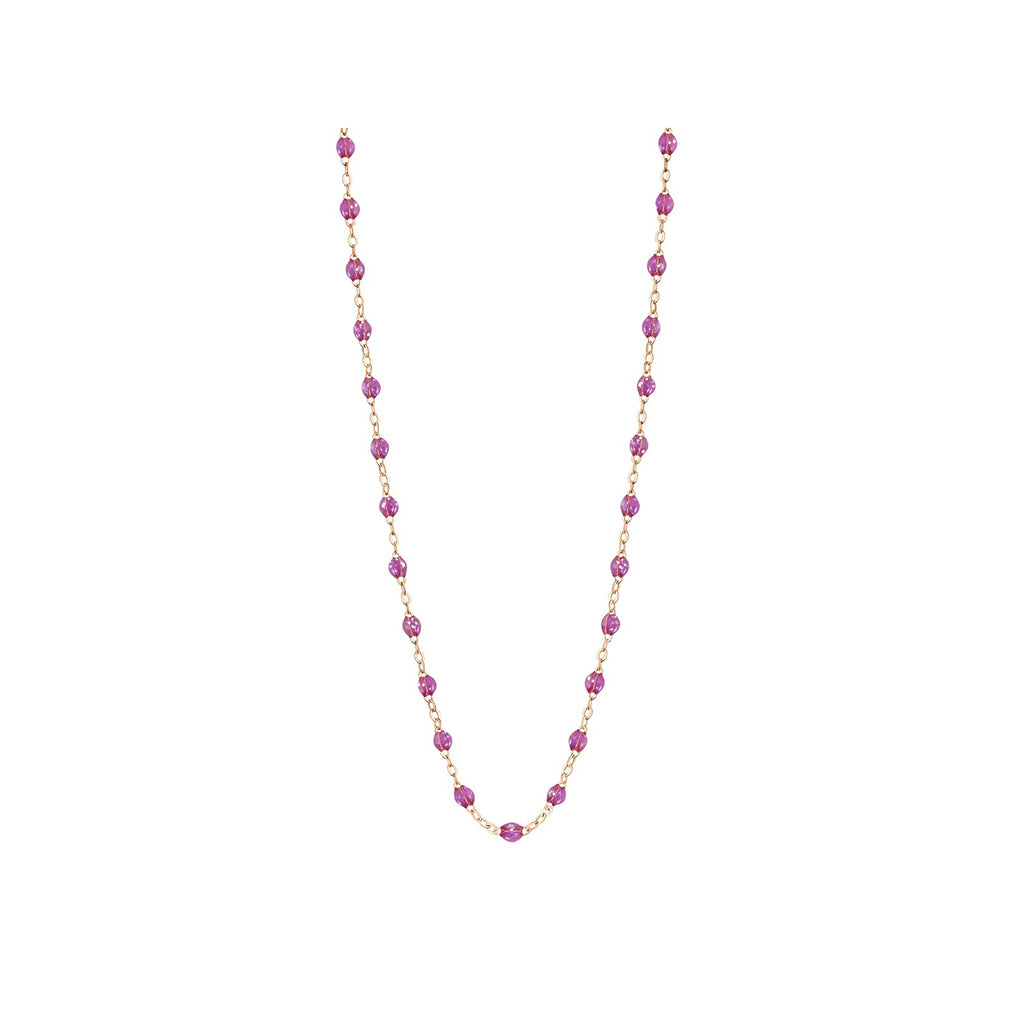 Collier Gigi Clozeau Or Rose 45 cm résine galaxy