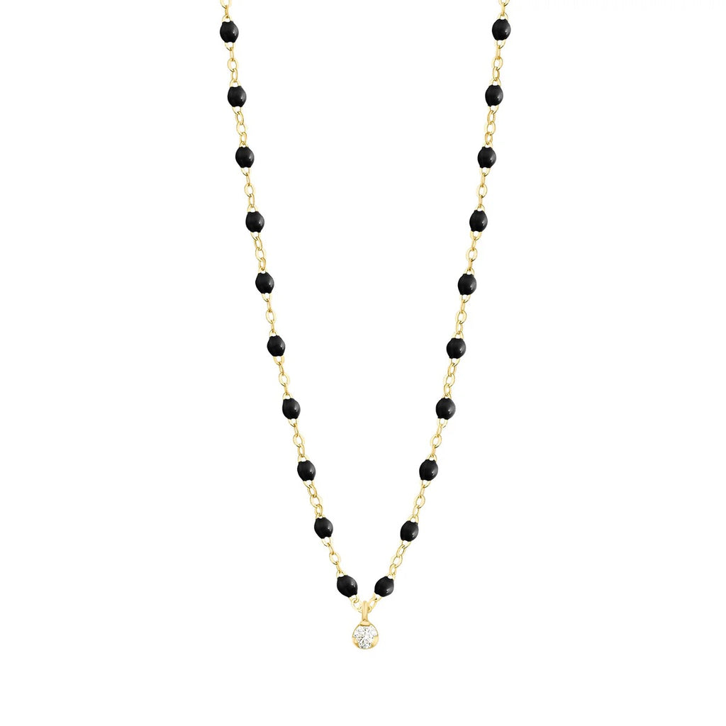 Collier Gigi Clozeau suprême or jaune 1 diamant noir