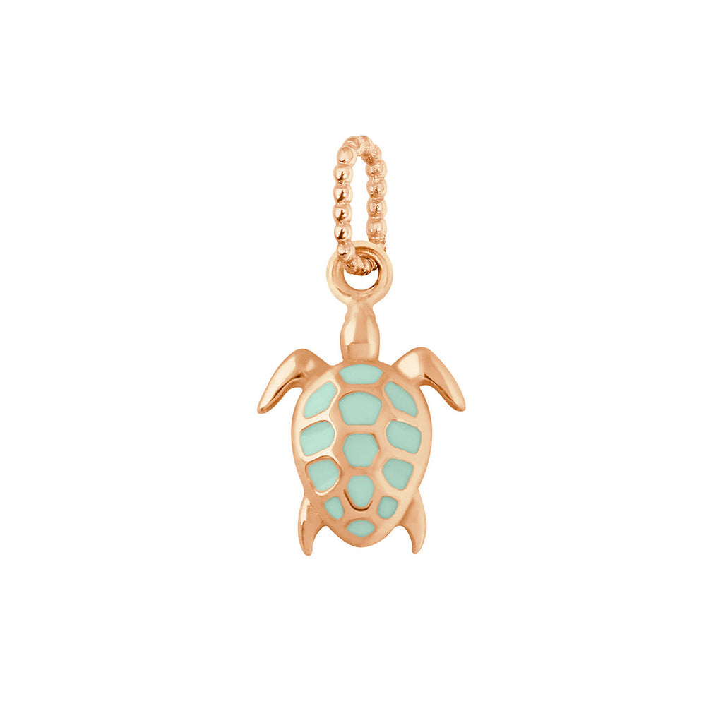 Pendentif Gigi Clozeau Tortue Or Rose résine Jade