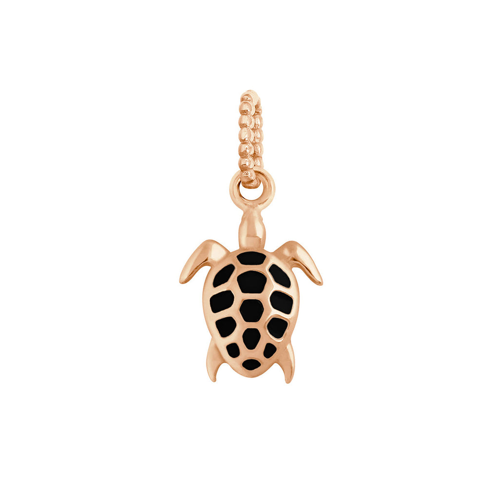 Pendentif Gigi Clozeau Tortue Or Rose résine Noire