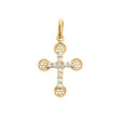 PENDENTIF GIGI CLOZEAU CROIX DENTELLE OR ET DIAMANTS