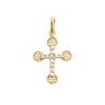 PENDENTIF GIGI CLOZEAU CROIX DENTELLE OR ET DIAMANTS