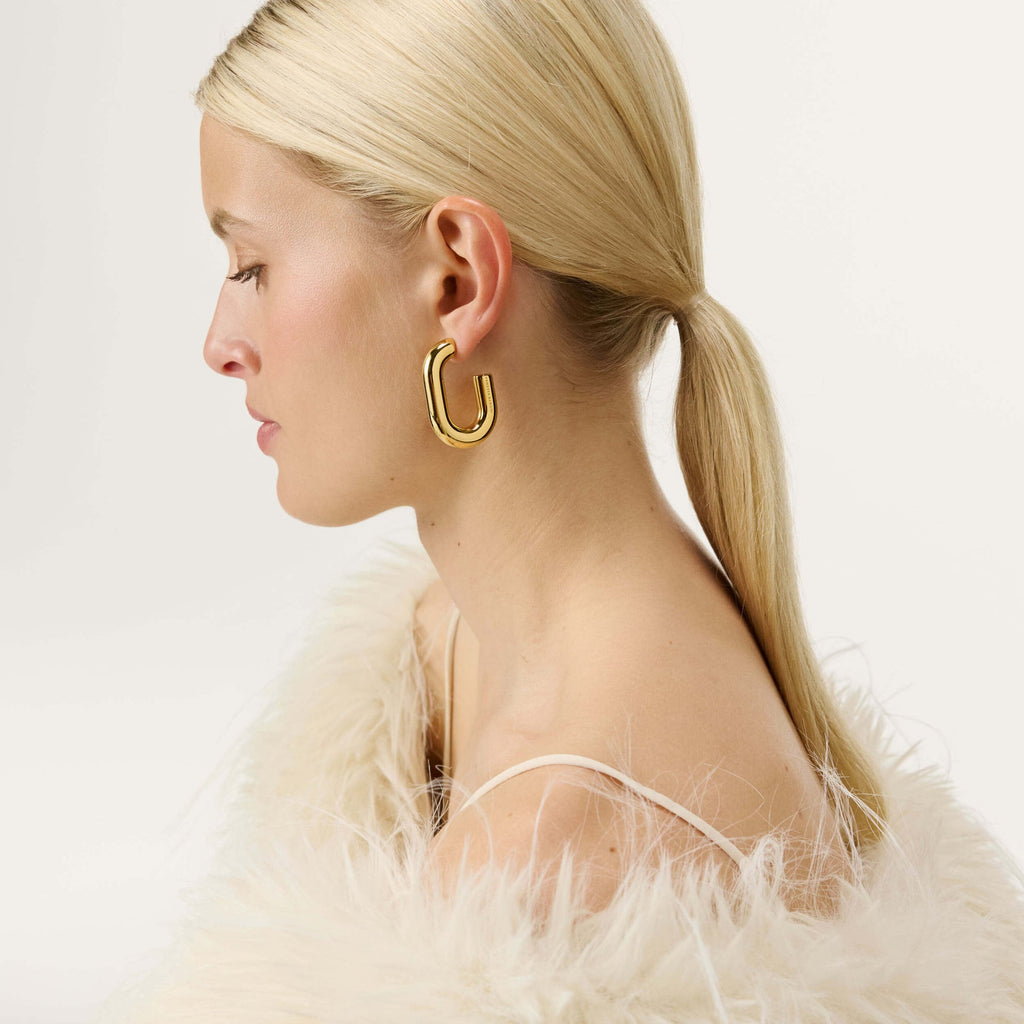 Boucles d'oreilles New Oval gold Vanessa Baroni