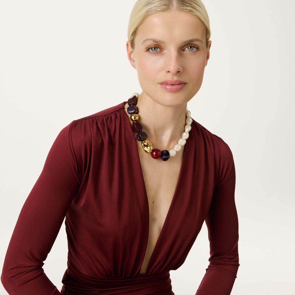 Collier Winter Ibiza bordeaux Vanessa Baroni