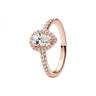 Bague Pandora Halo Poire Scintillante Doré Or Rose