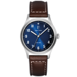 MONTRE PIERRE LANNIER HOMME AVIATEUR ARGENTÉ BLEU