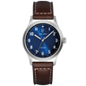 MONTRE PIERRE LANNIER HOMME AVIATEUR ARGENTÉ BLEU