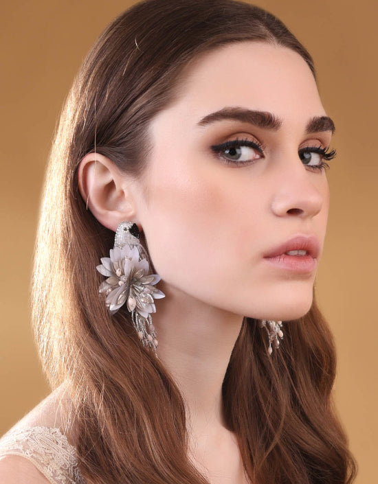Boucles d'oreilles Olivia Dar Parrot Blanc
