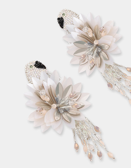 Boucles d'oreilles Olivia Dar Parrot Blanc
