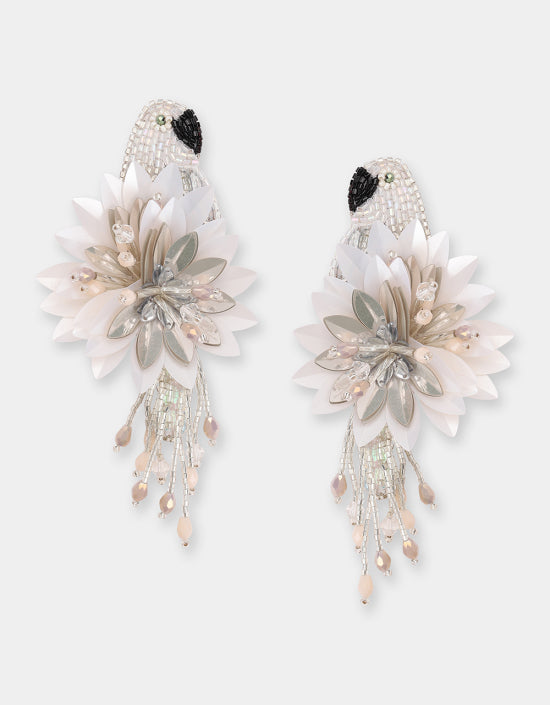 Boucles d'oreilles Olivia Dar Parrot Blanc
