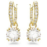 BOUCLES D'OREILLES PENDANTES SWAROVSKI CONSTELLA DORÉ OR