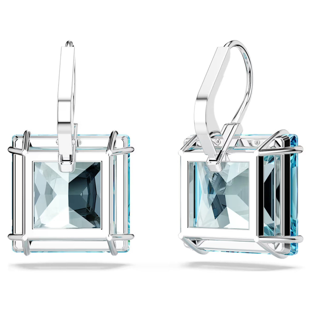 Pendants d'oreilles Swarovski Millenia
Taille Carré, Bleues, Métal rhodié