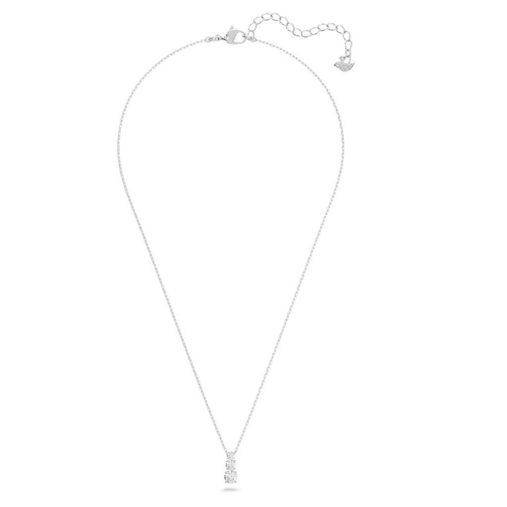 Pendentif Swarovski Attract Trilogy – Taille ronde, Blanc, Métal rhodié