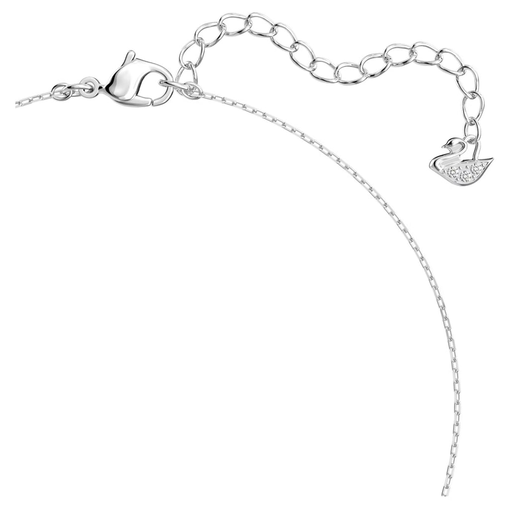 Pendentif Swarovski Attract Trilogy – Taille ronde, Blanc, Métal rhodié