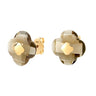 MORGANNE BELLO BOUCLES D'OREILLES OR JAUNE QUARTZ FUME