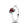 Bague Pandora Cercles de l'Éternité Rouge