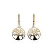 BOUCLES D’OREILLES OR JAUNE ARBRE DE VIE