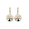 BOUCLES D’OREILLES OR JAUNE ARBRE DE VIE