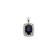 PENDENTIF OR BLANC SAPHIR DIAMANTS