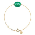 MORGANNE BELLO BRACELET FRIANDISE OR JAUNE COUSSIN AGATE VERTE
