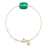 MORGANNE BELLO BRACELET FRIANDISE OR JAUNE COUSSIN AGATE VERTE