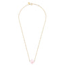MORGANNE BELLO COLLIER FRIANDISE OR JAUNE TRÈFLE QUARTZ ROSE POUDRE
