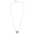 MORGANNE BELLO COLLIER FRIANDISE OR JAUNE TRÈFLE PIERRE DE SOLEIL