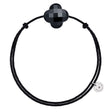 MORGANNE BELLO BRACELET FRIANDISE CORDON NOIR TRÈFLE ONYX