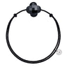 MORGANNE BELLO BRACELET FRIANDISE CORDON NOIR TRÈFLE ONYX