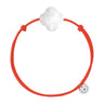 MORGANNE BELLO BRACELET FRIANDISE CORDON ORANGE FLUO TRÈFLE AGATE BLANCHE