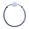 MORGANNE BELLO BRACELET CORDON BLEU COUSSIN AGATE BLEUE