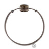 MORGANNE BELLO BRACELET FRIANDISE CORDON TAUPE COUSSIN QUARTZ FUMÉ