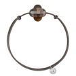 MORGANNE BELLO BRACELET FRIANDISE CORDON TAUPE TRÈFLE QUARTZ FUMÉ