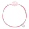 MORGANNE BELLO BRACELET FRIANDISE CORDON VIEUX ROSE COUSSIN QUARTZ ROSE POUDRE