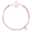 MORGANNE BELLO BRACELET FRIANDISE CORDON VIEUX ROSE TRÈFLE QUARTZ ROSE POUDRE