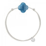 BRACELET FRIANDISE CORDON GRIS SOURIS TRÈFLE QUARTZ BLEU