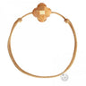 MORGANNE BELLO BRACELET FRIANDISE CORDON BEIGE DORÉ TREFLE PIERRE DE SOLEIL