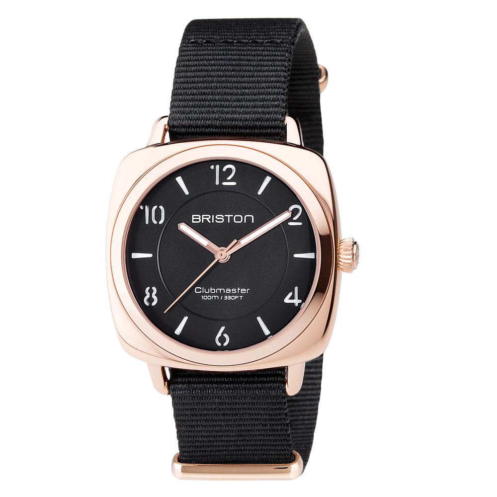 BRISTON CLUBMASTER CHIC ACIER - HMS GOLD CADRAN NOIR